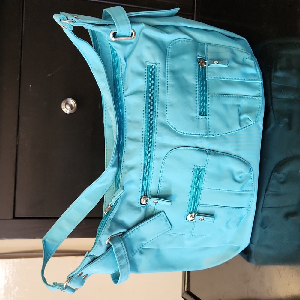 Turquoise Nylon Purse